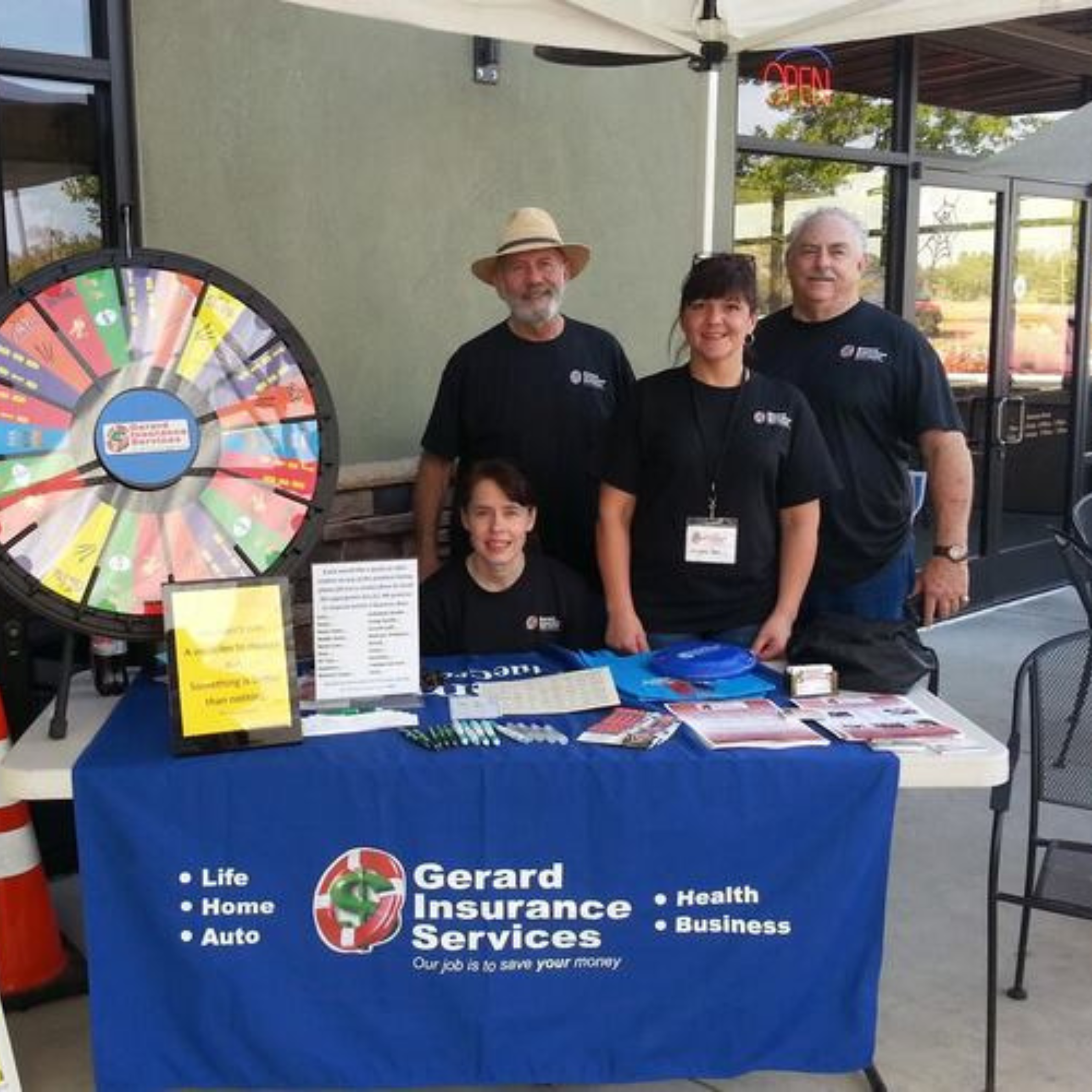 Gerard Insurance Services out with their booth in the Summer at 2014.